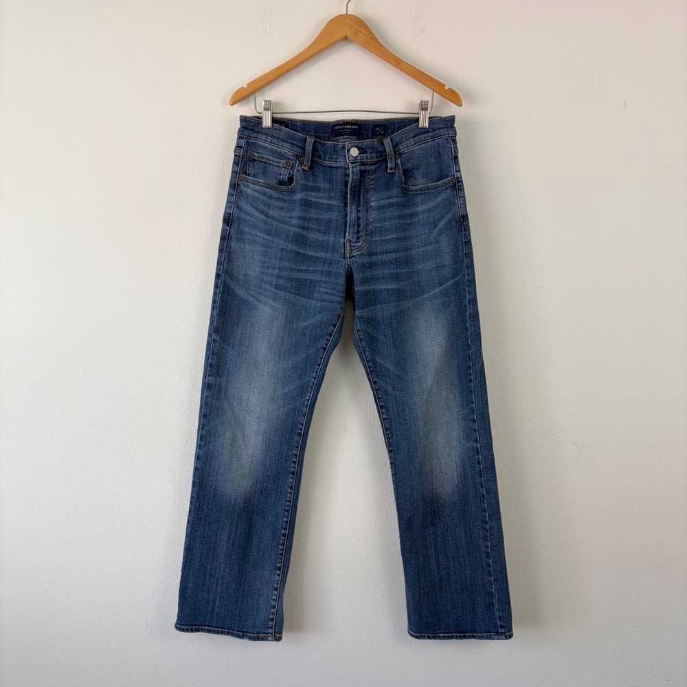 Lucky Brand 181 Mens 32x30 Relaxed Straight Leg Jeans Blue Denim Coolmax Tencel